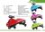 The children's waggling car baby carrier four-wheel car glowed