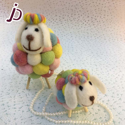 Cute little animals diy wool felt finished product ball wool felt finished product customization