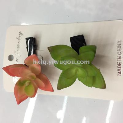 Multi-meat natural creative decoration on the duck clip head button hair accessories