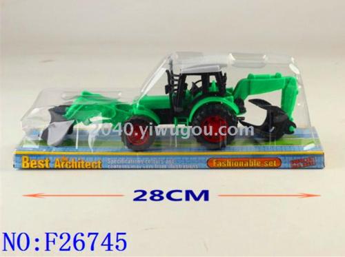 Cross-Border Children‘s Plastic Toys Wholesale Inertia Car Farmer Car F26745