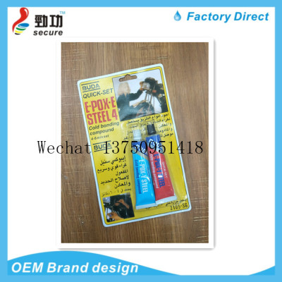 BUDA QUICK - SET E - POX - E STEEL plastic metal glue universal AB epoxy resin adhesive