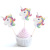 Unicorn Cake Inserting Card Birthday Party Cake Toothpick Card Insertion 24 Birthday Cake Inserting Card