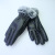 New winter student touch screen leather gloves and fleece thick wool hoop windproof driving han Pu leather gloves female