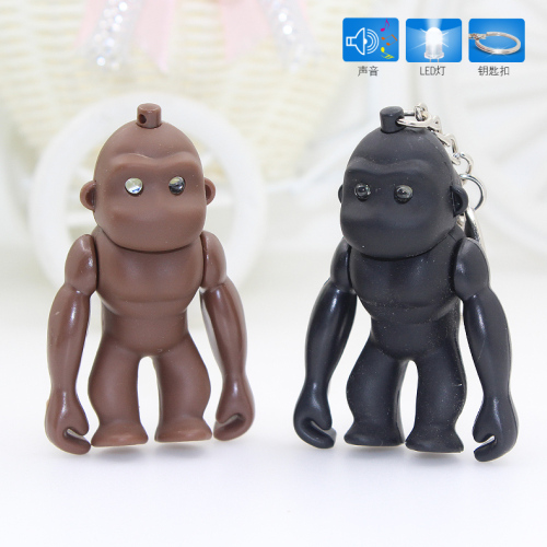 dolphin led sounding luminous keychain small pendant factory direct sales orangutan gift decorations