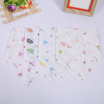 The new double layer declares baby; ask baby; baby double button can adjust triangle towel manufacturer wholesale