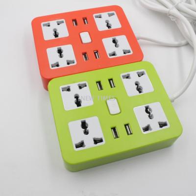 The new foreign trade USB socket multi-position switch socket multi-function plug board junction board