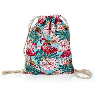 Portable outdoor beach towel travel flamingo beach bag