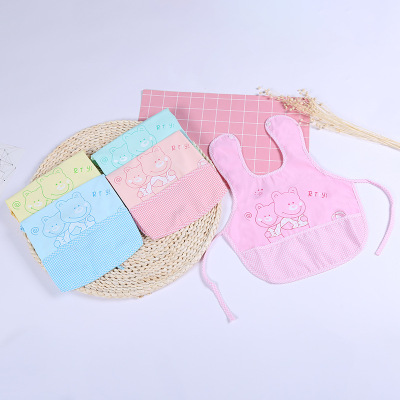 The manufacturer wholesale new fashion cotton mosquito towel hot sale child lovely snap fasteners string gem bib