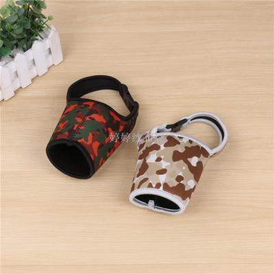 Outdoor portable camouflage cup jacket, plunger type, environmental-friendly, non-toxic, fashion, thermal insulation, customized