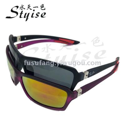 Male and female general outdoor cycling sunglasses driving uv - proof sunglasses 18215