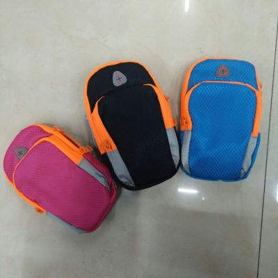 Mobile phone arm bag, breathable double zipper running phone case