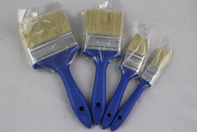Blue plastic paint brush