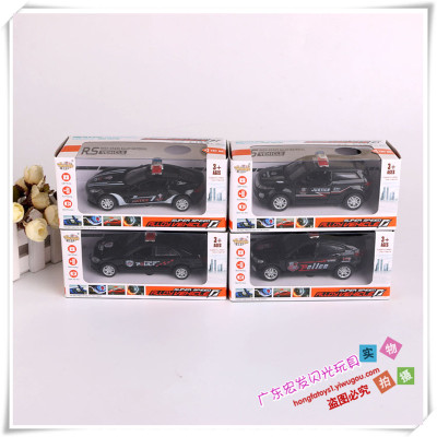 Alloy car model Alloy sound-light recycling police car toy boy gift toy police car