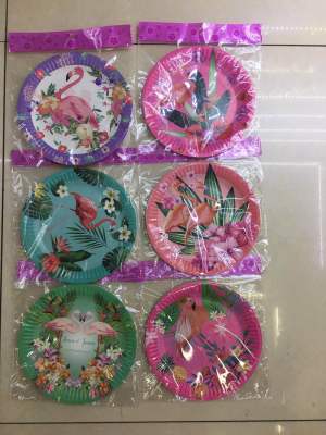 Flamingo Paper Plate for Cake