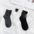 Spring and summer new women's socks cotton cardigan stitching women's middle hose bow-tie socks crystal socks