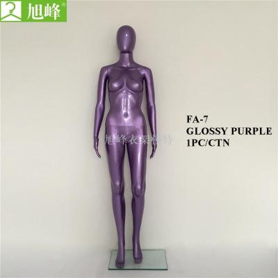 Xufeng factory direct spray color female model copy glass glass steel effect fa-7z bright purple