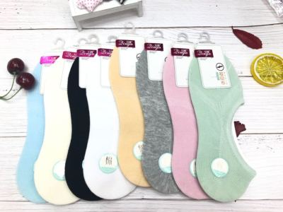 Love Na 12 Pairs of Super Invisible Candy Color Solid Color Student Fashion Shallow Mouth College Style Japanese and Korean Color Women's Socks