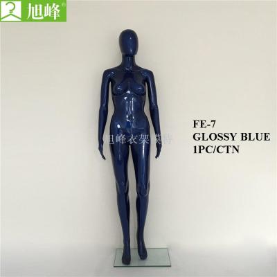 Xufeng factory direct spray color female model imitation of glass - glass effect FA-7H bright blue