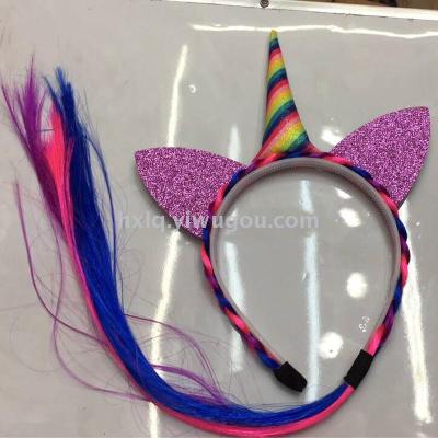 Hair accessories for cartoon hair magic wig and hand-knotted headband