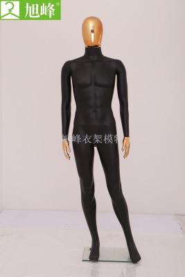 Electroplating spray paint combined with matte black plastic mannequin muscle male model 2