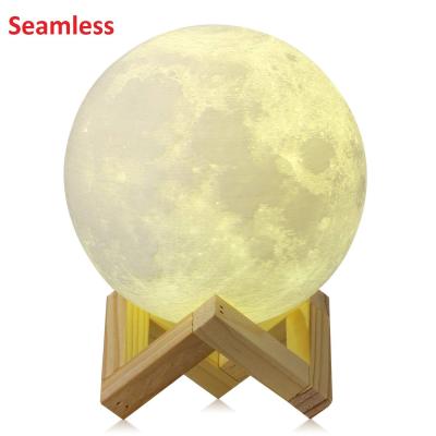 5.8 inch LED 3D Printing Lunar Lamp Dimmable Touch Control Brightness, USB Rechargeable Home Decorative Lights.