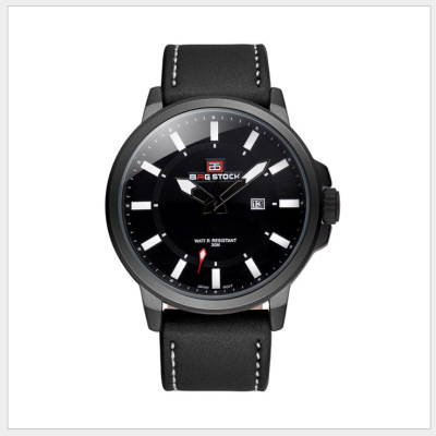 Bergsten fashion men's waterproof quartz watch PU leather strap wrist watch export watch