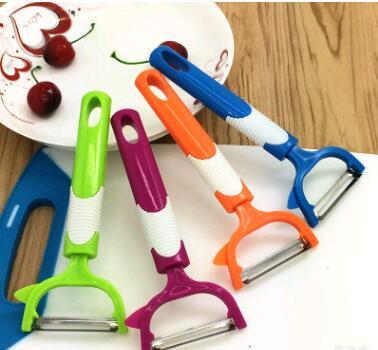 Dazzle color fashion long handle peeler fruit peeler healthy environmental protection planer fruit planer