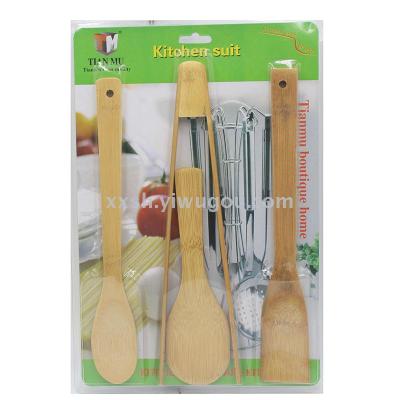 Tm Bamboo Shovel Spoon 4-Piece Kitchen Tableware Daily Tools
