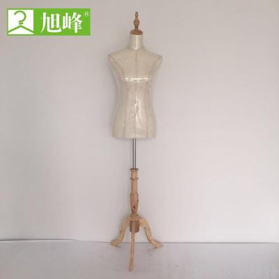 Linen foam wrap cloth body three-foot wooden frame clothing display props