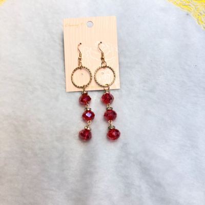 Creative crystal diamond circle European and American fashion Korean version of lovely joker crystal lady earrings earrings