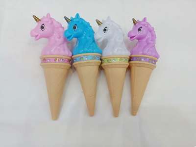 Children's Educational Toys Unicorn Ice Cream with Light Music Pack Electric Glow Stick Multifunctional Luminous Toys