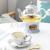 Nordic ins simple marble-ceramic glass flower tea set British afternoon tea health pot american-style fruit teapot