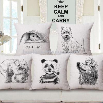 Manufacturer direct-selling animal pattern custom-made pillow case pillow cushion car pillow