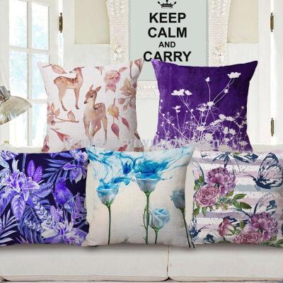 Flower plant pillowcase small fresh pink flower pillow pillow personality hold pillow factory