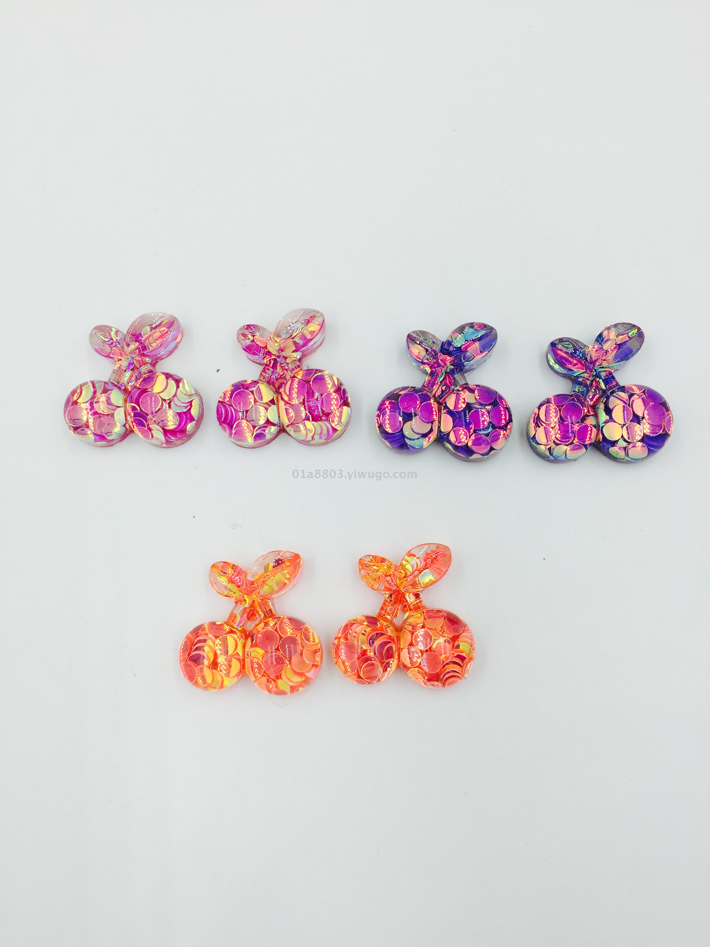 新款流行饰品配件可爱动物卡通树脂樱桃