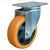 Medium orange tong hua PVC casters 3/4/5inch universal belt brake