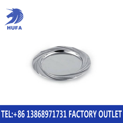 Stainless Steel Pearl Plate round Mirror Plate Craft Plate Hookah Plate Stainless Steel Plate Factory Direct Sales