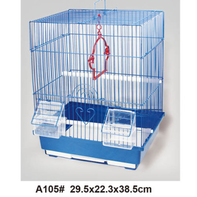 A bird cage with A plastic cast iron wire