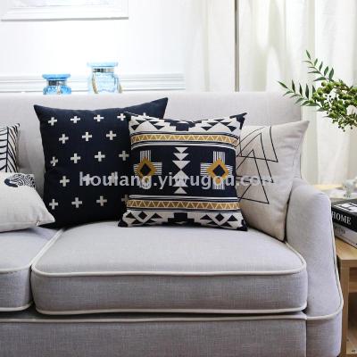 Black and white wind Nordic sofa cushion pillow and cotton decoration