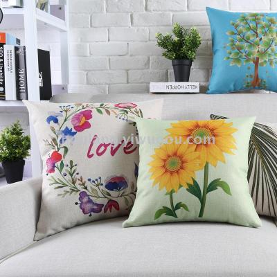 Fresh style sunflower sofa pillow