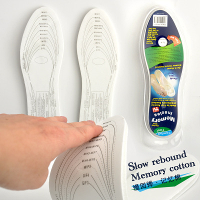 Manufacturers directly supply men's thickened cushioning slow rebound insole free exercise foam absorbent memory insole