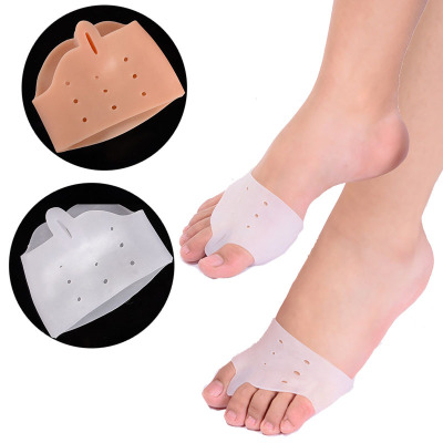 Silicone Forefoot Half Insole Hallux Valgus Care Toe Separator Breathable Socks Type Valgus Forefoot Pad