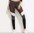 Hot style European and American gym pants white cloth net gauze stitching sports leggings