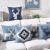 Nordic literature and art cotton pillow simple modern elk pillow blue geometric deer sofa cushion