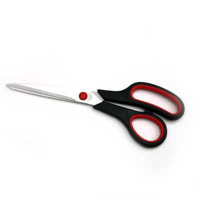 Stainless steel office scissors color rubber rubber handle paper scissors 8.5-inch plastic handle manual scissors