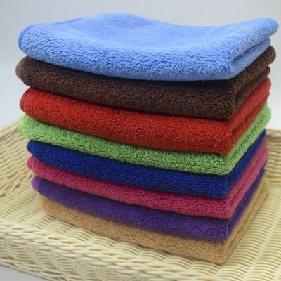 Composite Coral Fleece Hand Towel 30 X40 Hanging Kitchen Solid Color Water-Absorbing Quick-Drying Hand Wiping Towel Hanging