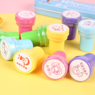Baihang emoji seal round pattern rubber seal toy seal cartoon seal student supplies wholesale