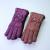 New Winter Thickened Fleece-Lined Women's Gloves Outdoor Cold-Proof Windproof Cycling Warm Gloves Bow Non-Slip Gloves