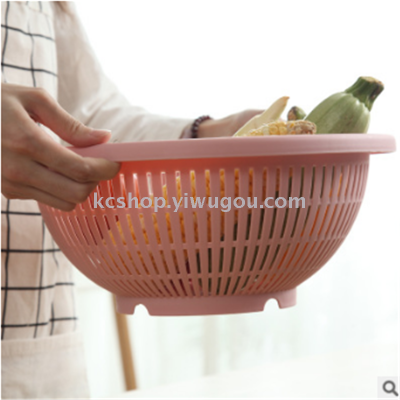 Plastic kitchen basket fruit wash basin drying basket fruit and vegetable screen