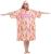 Beach bathrobe beach surfing diving suit swimming towel gown changeover cloak open top lady print bathrobe